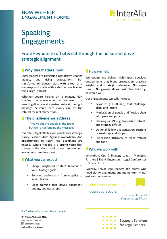 Speaking Engagements